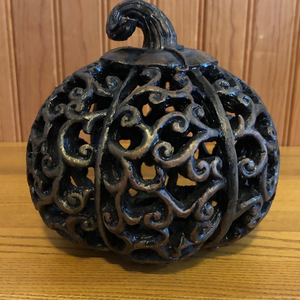 Elegant Brown resin Pumpkin Home Accent - Picture 2 of 6